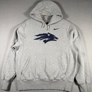 Nevada Nike Mens Classic Fleece Hood Gray Wolf Graphic Hoodie M-31108 Medium